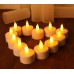 FixtureDisplays® 24 Pack Flameless LED Tea Light Candles, Realistic & Bright, Naturally Flickering, Battery Powered Candles, Unscented Tealights 18461